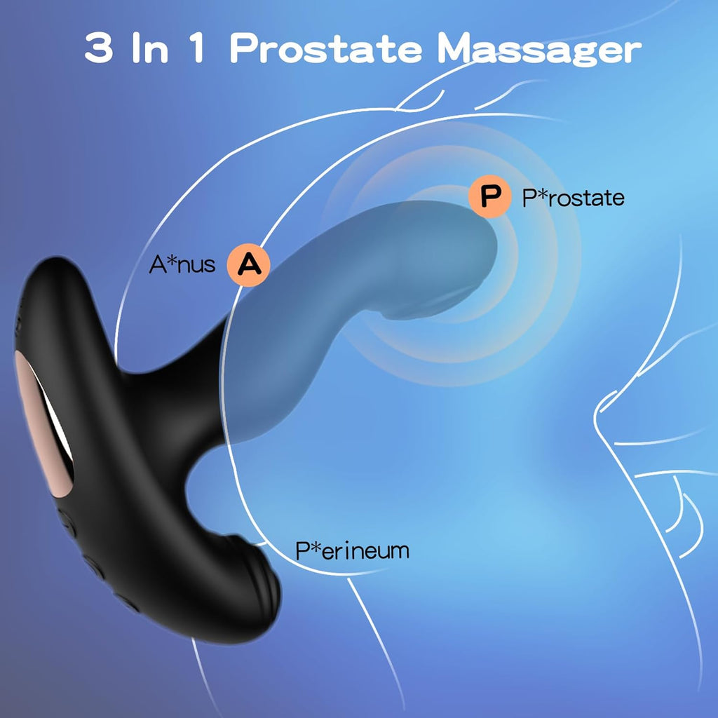 Wordone Masseur de Prostate Vibrant Anal avec Télécommande&20 Vibrations, Plug Anal Portable Jouet Sexuel pour Homme, Vibrant Point G/Vibromasseur Papillon, Vibrateur Clitoridien pour Female/Couple